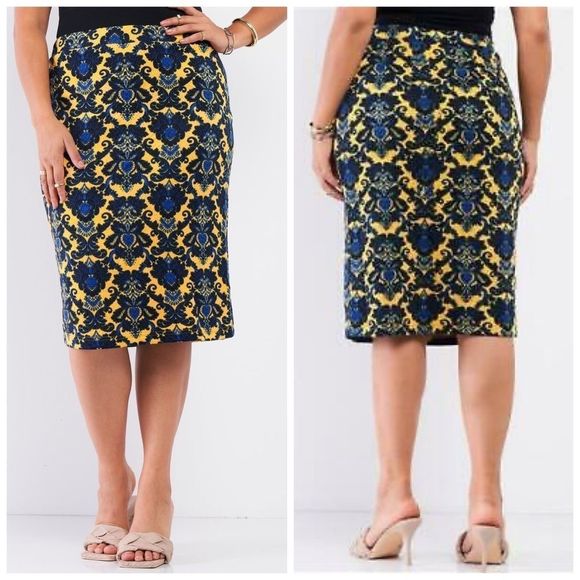 41 Hawthorn Dresses & Skirts - 41 HAWTHORN Yellow/Blue Oh My Darling Brixon Ivy Pencil Skirt M